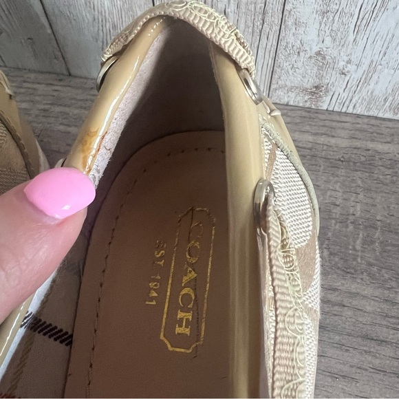 Coach Women's Monogram Beige Loafers - Picture 3 of 8
